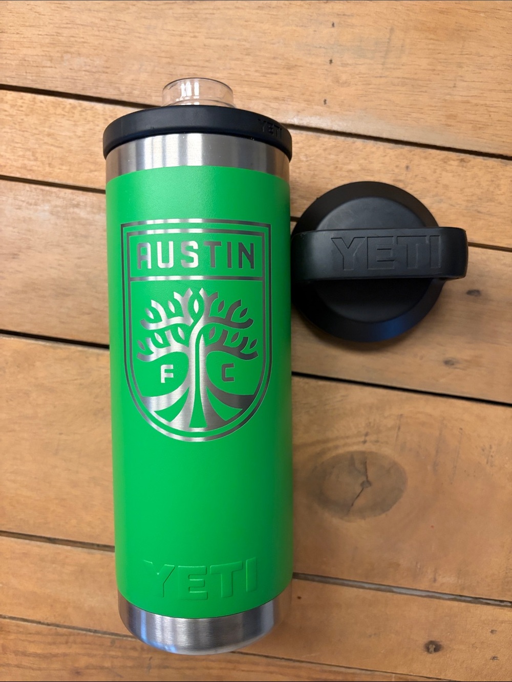 Yeti Green Austin FC Stainless Water Bottle with Black Lid